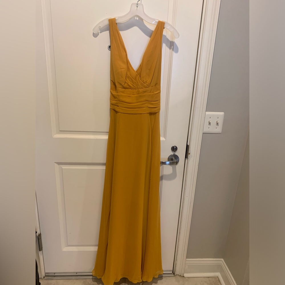 Size 4 David’s Bridal Marigold bridesmaid dress